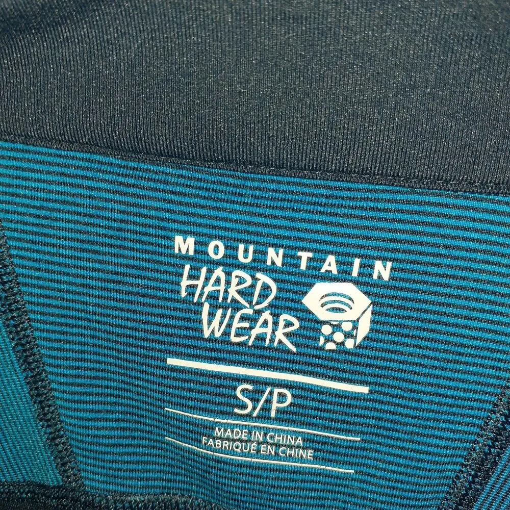 Mountain Hardwear top men's small s Navy Blue 1/4 Zip Pullover Long Sleeve shirt